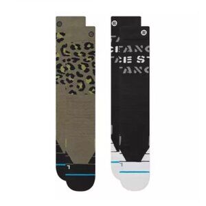 Stance Performance Snow Mid Cushion Socks 2-Pack size Large arch support mens